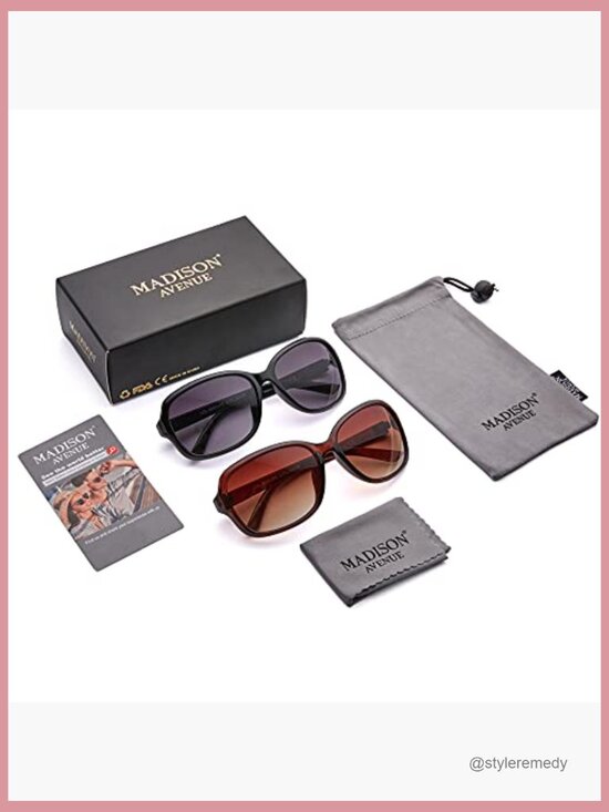 2 Pack Retro Sunglasses with UV400 Protection, Lightweight PC Frame main image 2